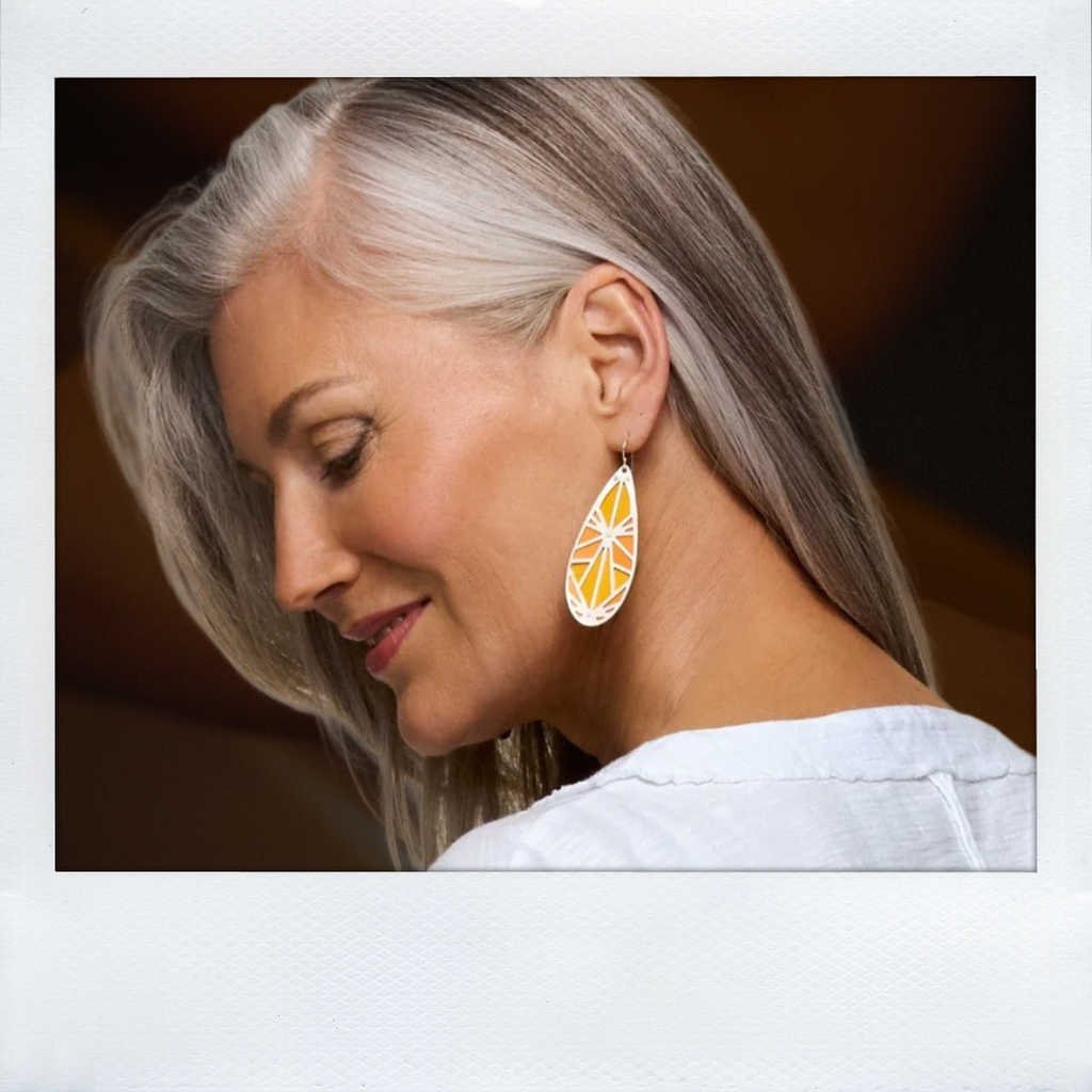 DECO ORIGAMI EARRINGS 2-TONE – Gogo Jewelry