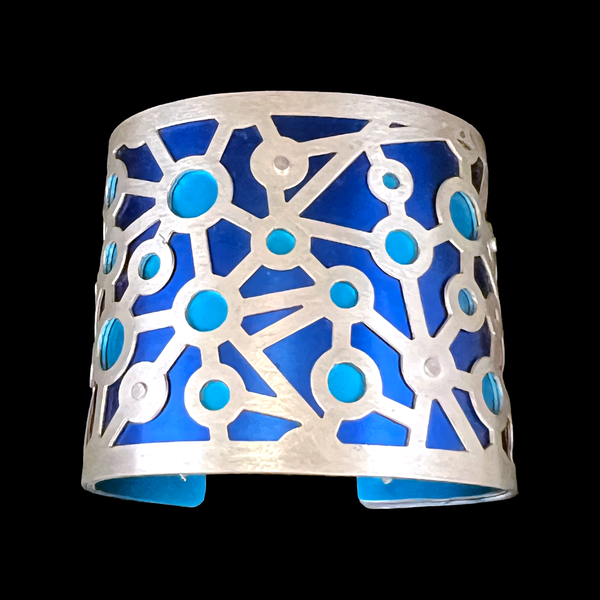 Large Two Tone Atoms Cuff