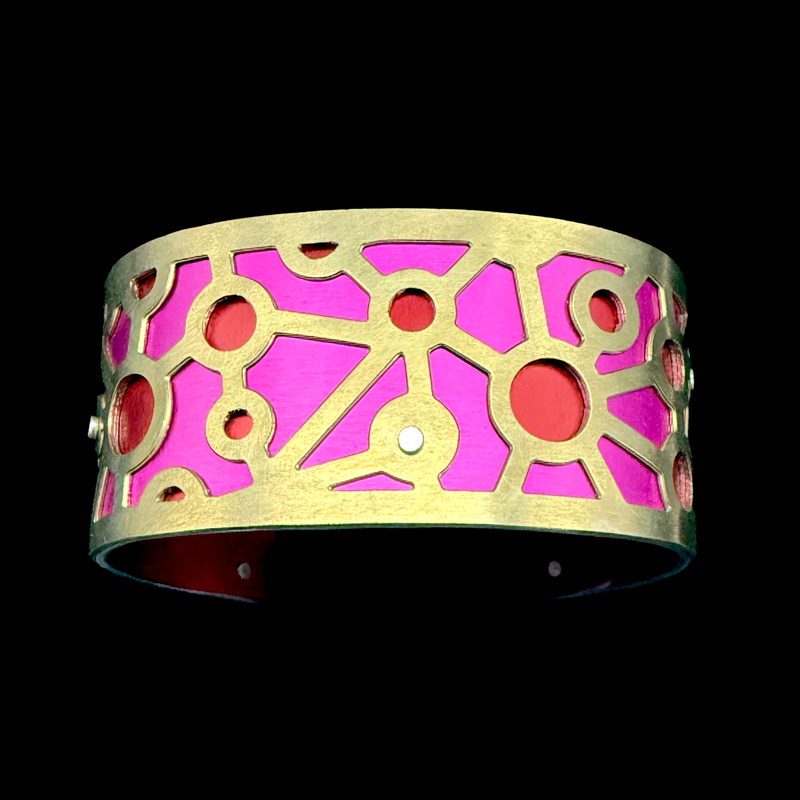 ATOMS CUFF TWO-TONE SMALL BRASS