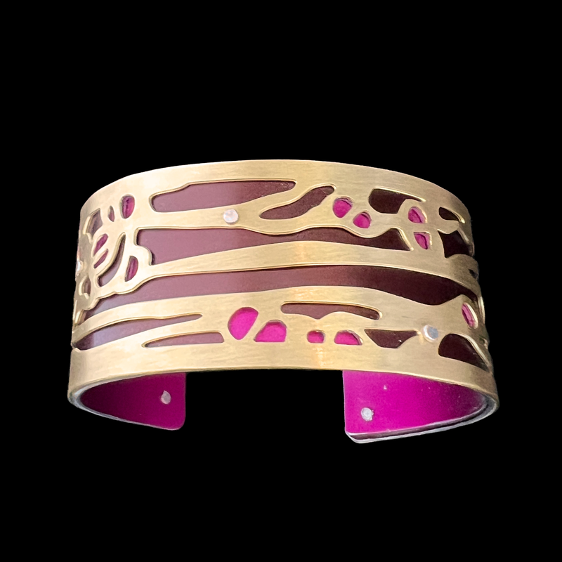 SEAPODS HORIZONTAL CUFF TWO-TONE SMALL BRASS