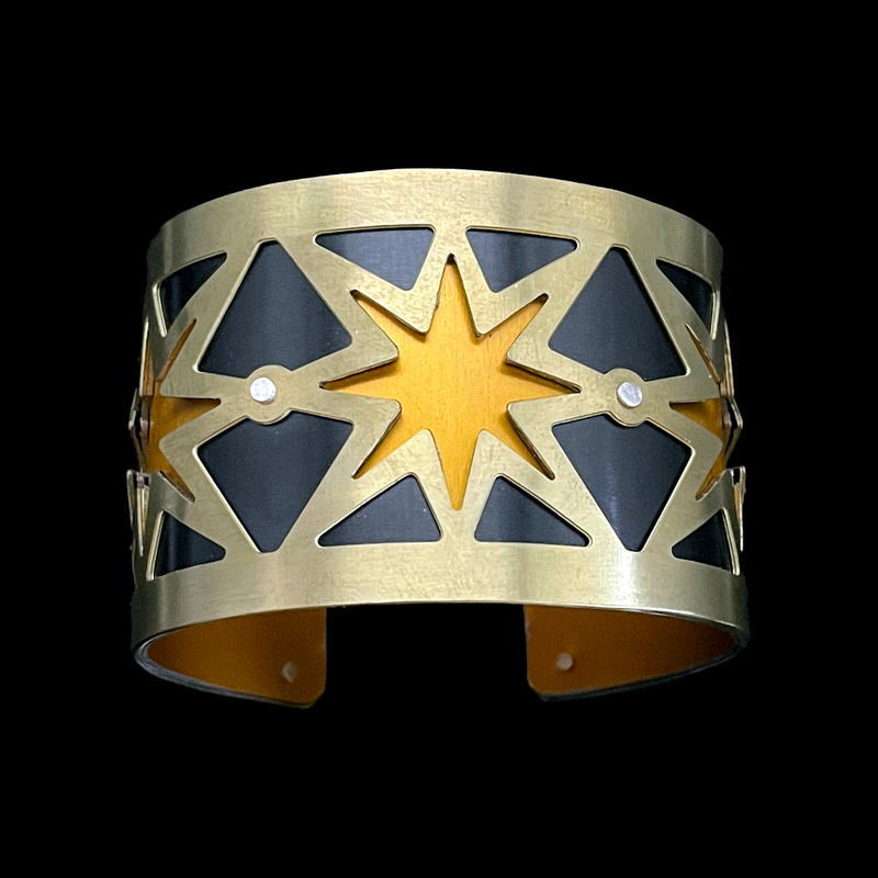 SUPERSTAR CUFF TWO-TONE MEDIUM BRASS