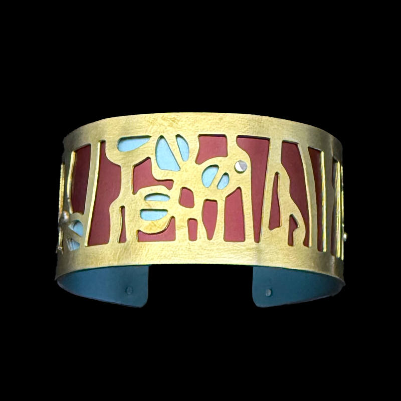 SEAPODS VERTICAL CUFF TWO-TONE SMALL BRASS