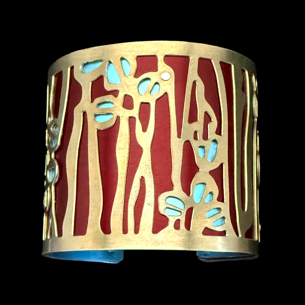 SEAPODS VERTICAL CUFF TWO-TONE LARGE BRASS