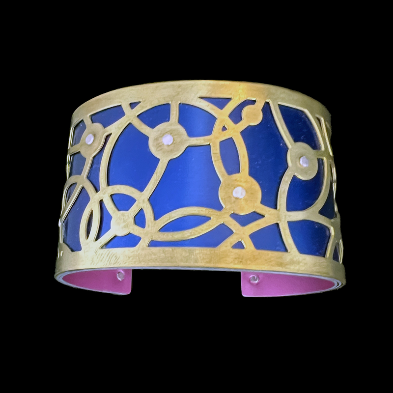 Brass Crop Circles Medium Cuff