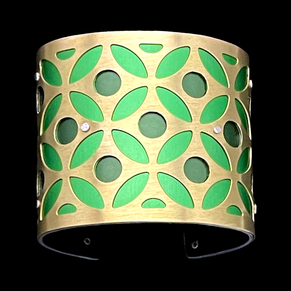 BULLSEYE CUFF TWO-TONE LARGE BRASS