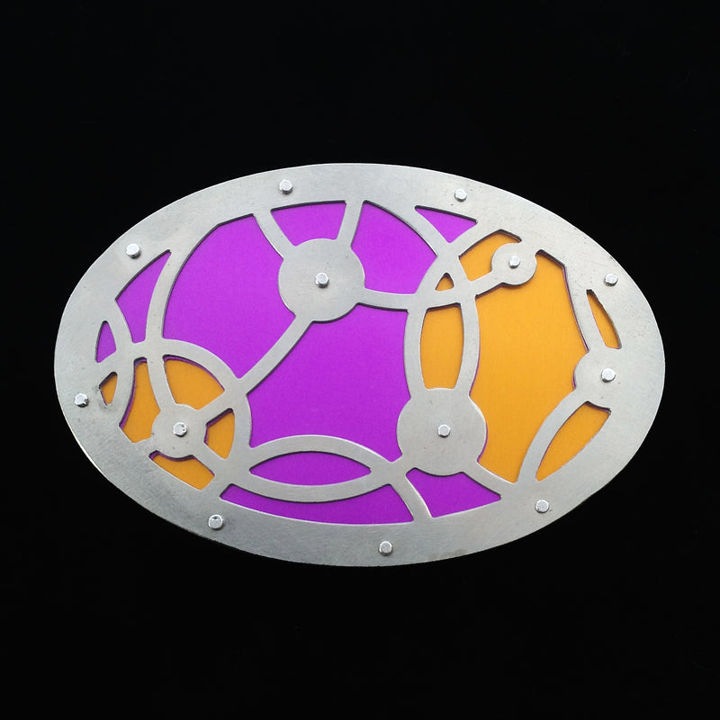 CROP CIRCLES BELT BUCKLE - NICKEL