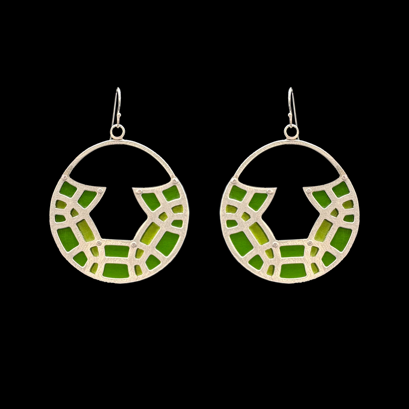 DECO MOD ROUND N ROUND EARRINGS