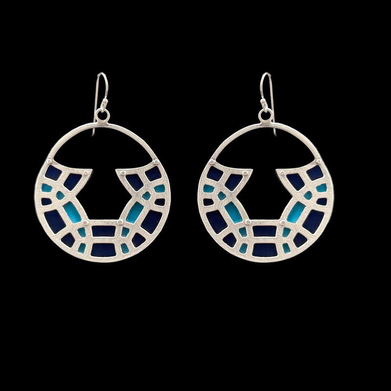 DECO MOD ROUND N ROUND EARRINGS