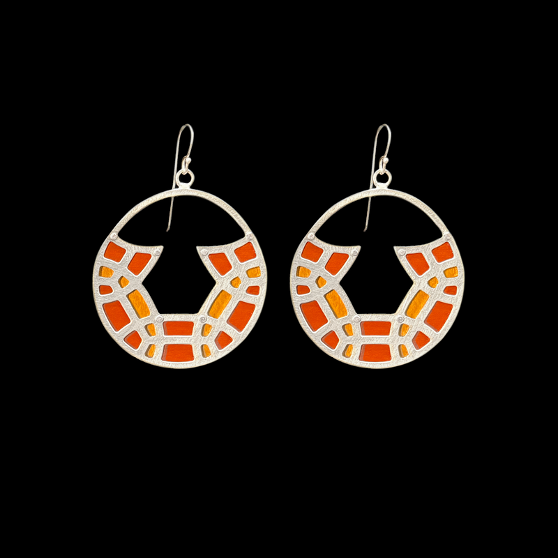 DECO MOD ROUND N ROUND EARRINGS