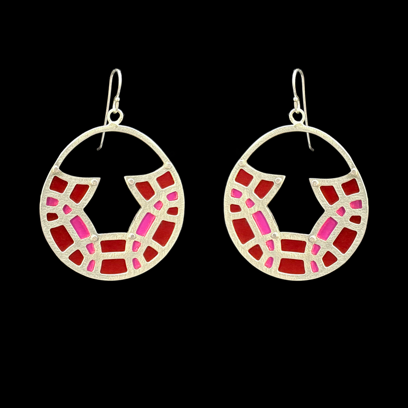 DECO MOD ROUND N ROUND EARRINGS