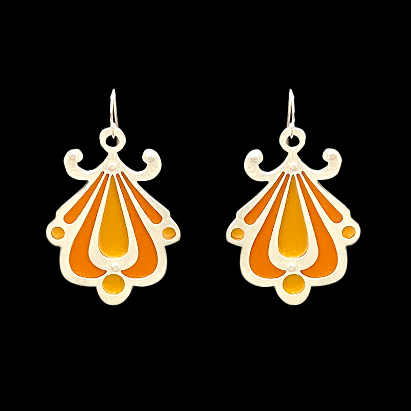 DECO WATERFALL EARRINGS 2-TONE