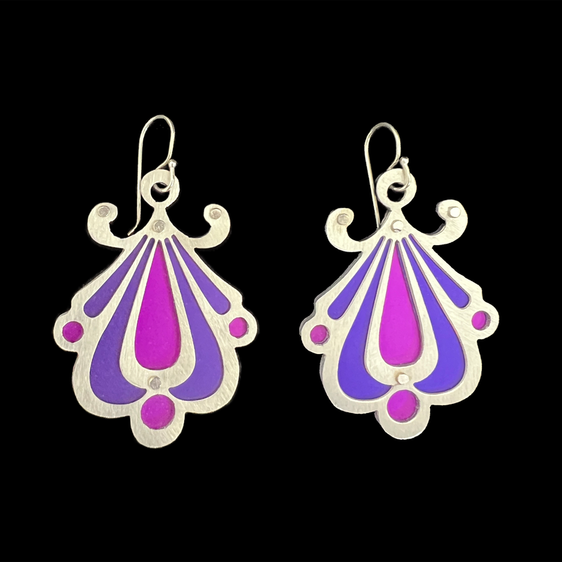 DECO WATERFALL EARRINGS 2-TONE