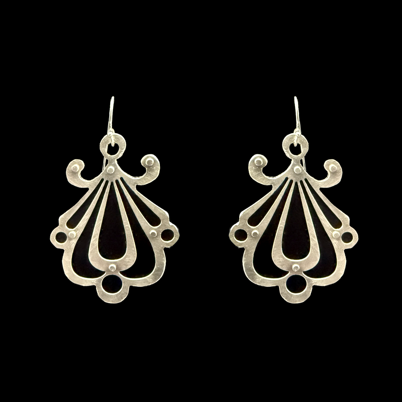 DECO WATERFALL EARRINGS 2-TONE