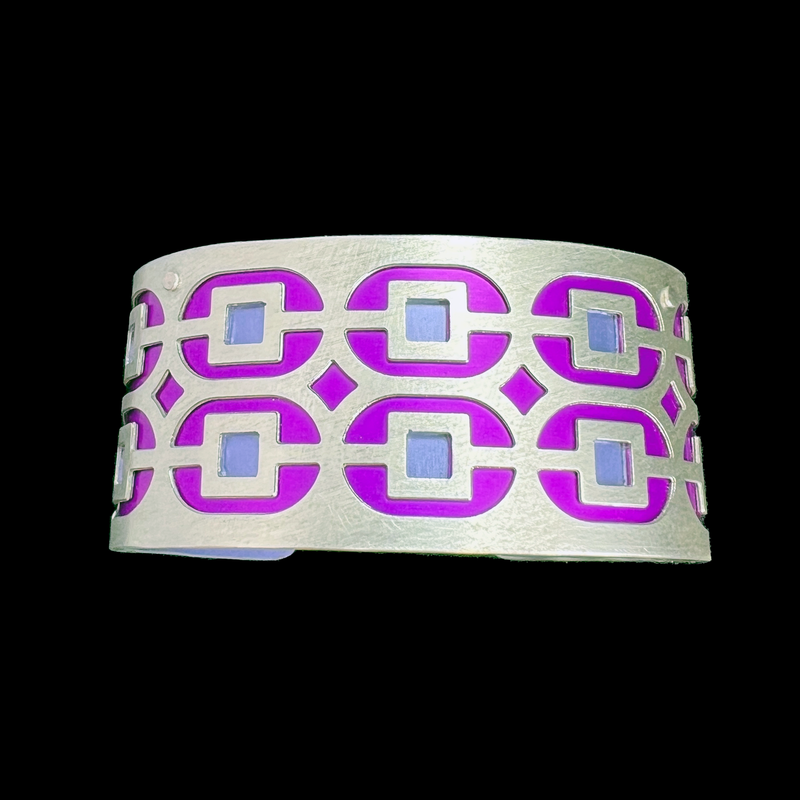 Small Two Tone Double Link Cuff