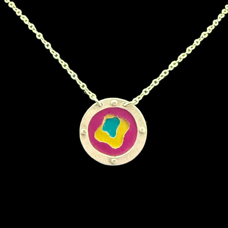 EVERLASTING GOBSTOPPER 3-TONE NECKLACE .75"