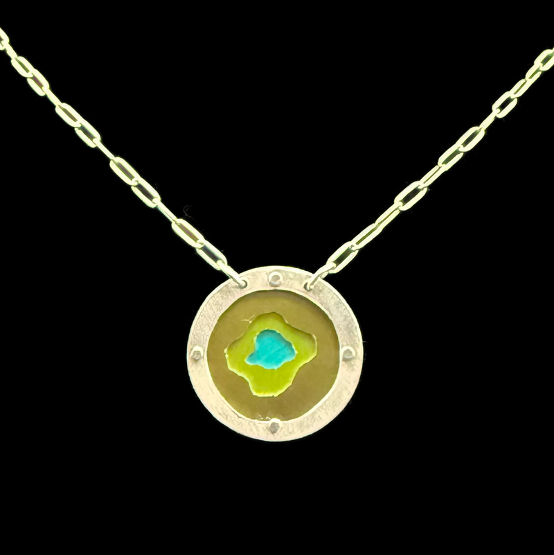 EVERLASTING GOBSTOPPER 3-TONE NECKLACE 1"