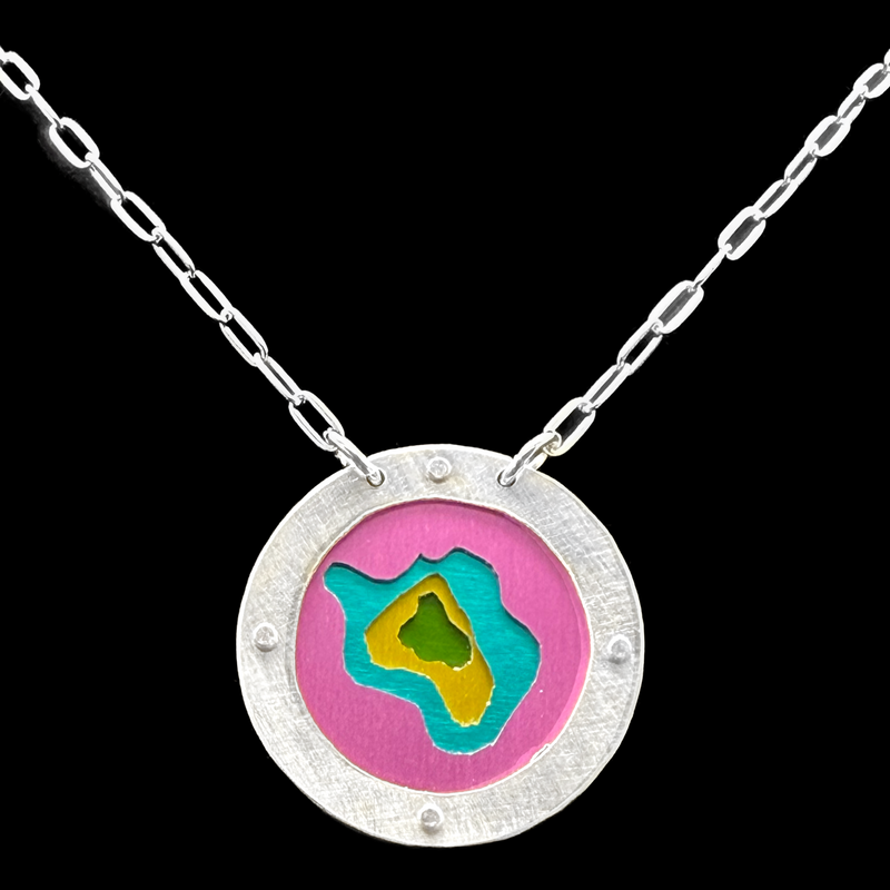 EVERLASTING GOBSTOPPER NECKLACE 1.25" 4-TONE