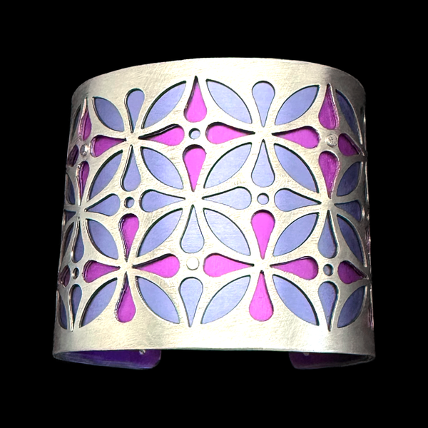 TEARDROP FLOWER CUFF TWO-TONE LARGE