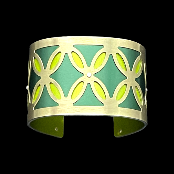 BUTTERFLY CUFF TWO-TONE MEDIUM BRASS