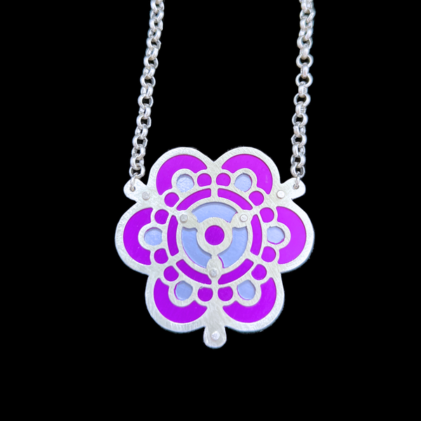 Maypop Two Tone Corsage Necklace