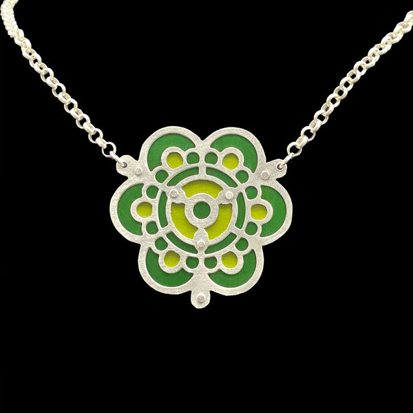 Maypop Two Tone Corsage Necklace