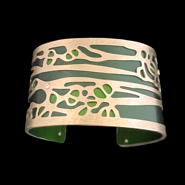 SEAPODS HORIZONTAL CUFF TWO-TONE MEDIUM BRASS