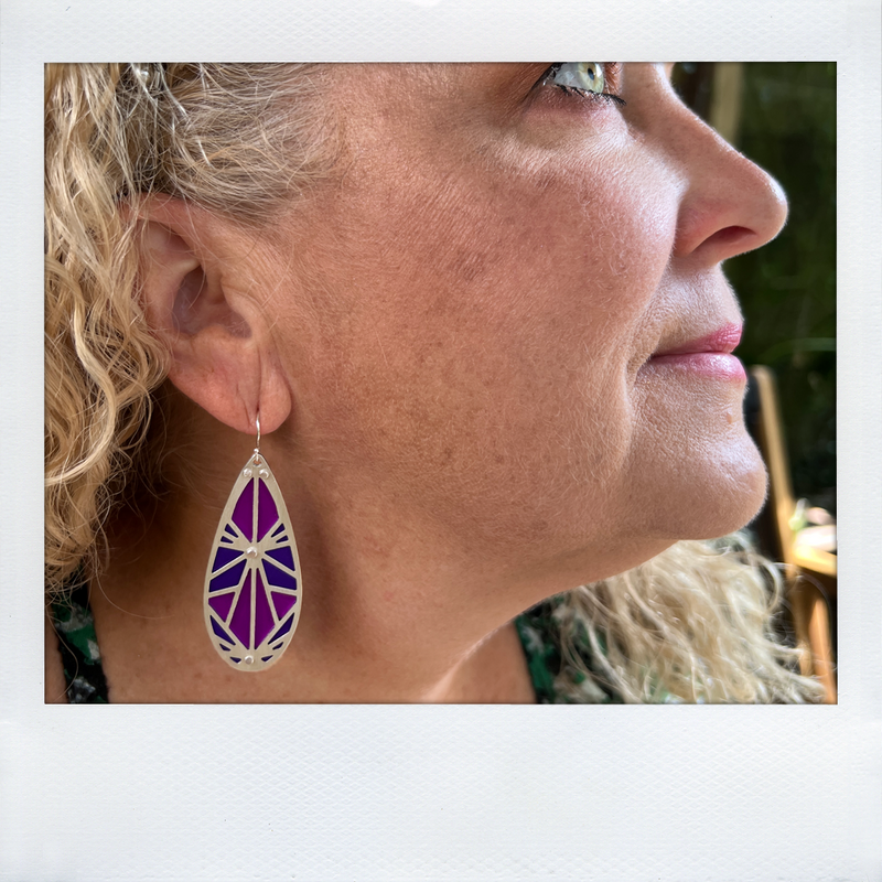 Origami Earrings 2-Tone