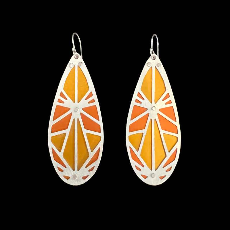 DECO ORIGAMI EARRINGS 2-TONE