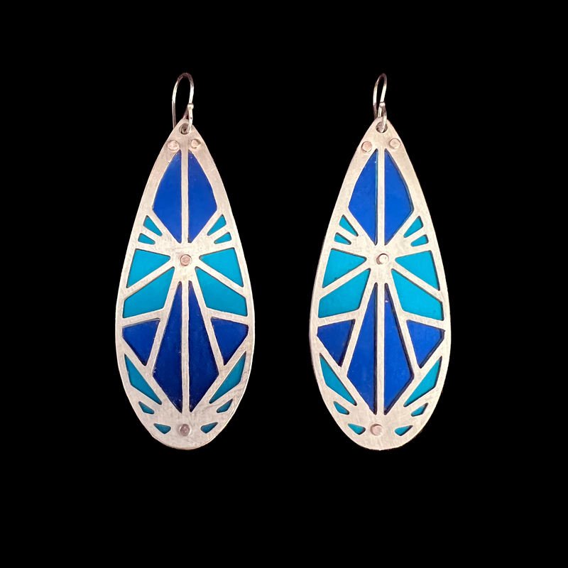 Origami Earrings 2-Tone