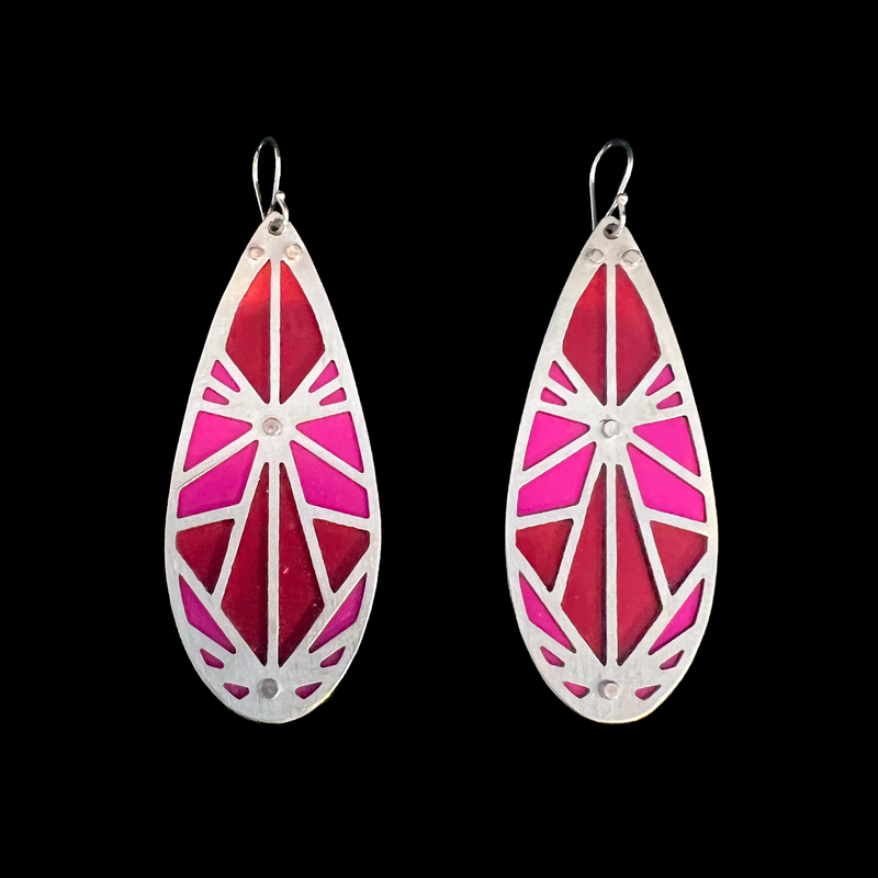 DECO ORIGAMI EARRINGS 2-TONE