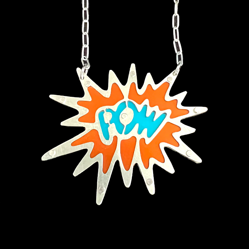 POW TWO TONE NECKLACE