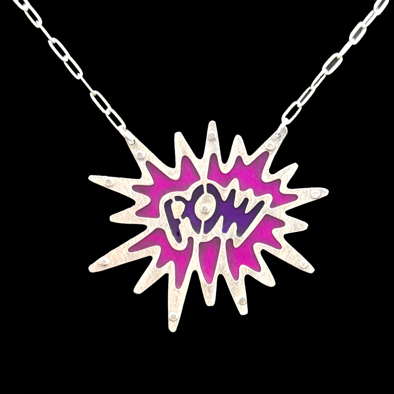 POW TWO TONE NECKLACE