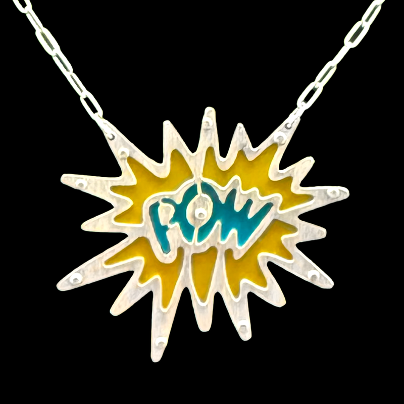 POW TWO TONE NECKLACE