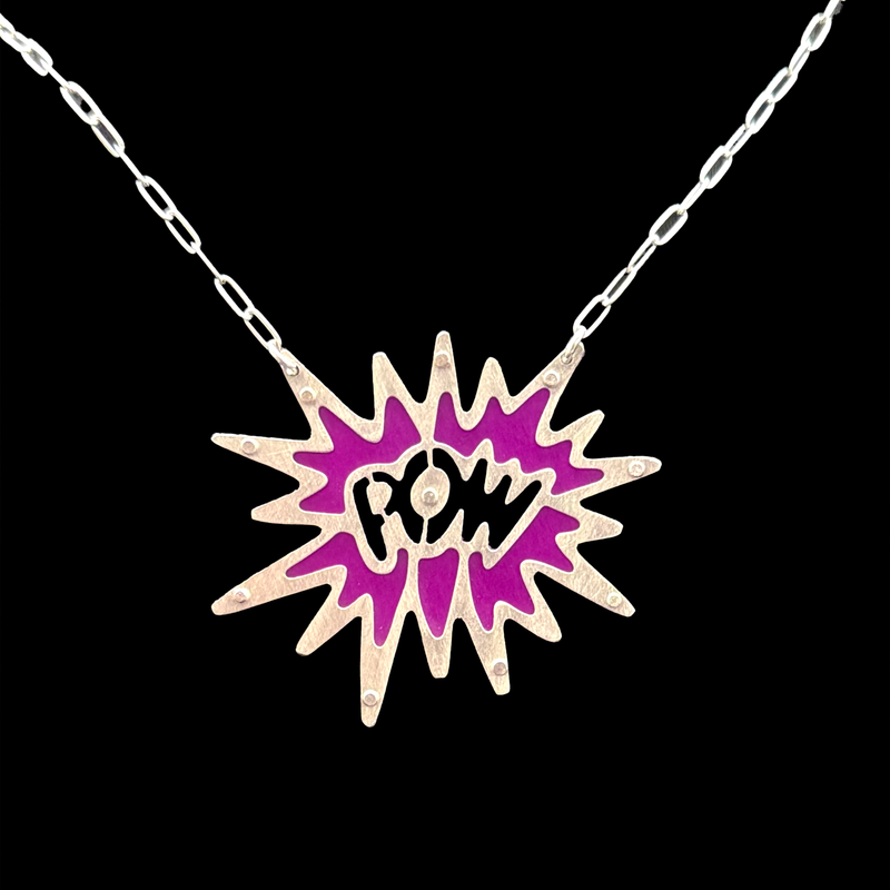 POW TWO TONE NECKLACE