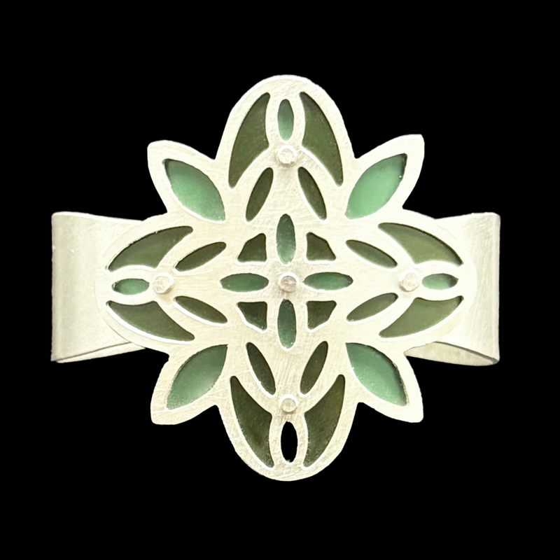 CORSAGE CUFF PEONY TWO-TONE