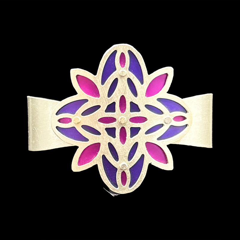 CORSAGE CUFF PEONY TWO-TONE