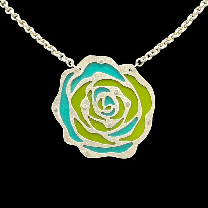 CORSAGE NECKLACE - ROSE