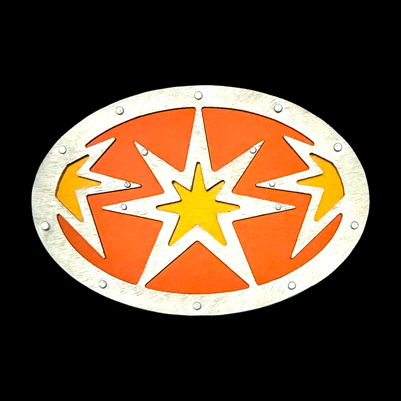 SUPERSTAR TWO TONE BELT BUCKLE - NICKEL