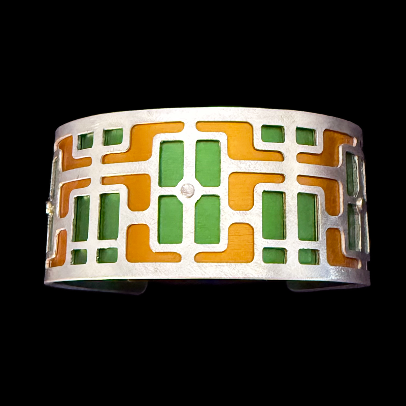 MID CENTURY MODERN CUFF TWO-TONE SMALL