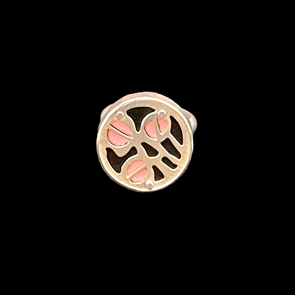 Seapod Ring Black + Pink Size 10