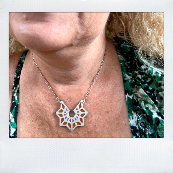 Necklace Spiked Spear Two Tone
