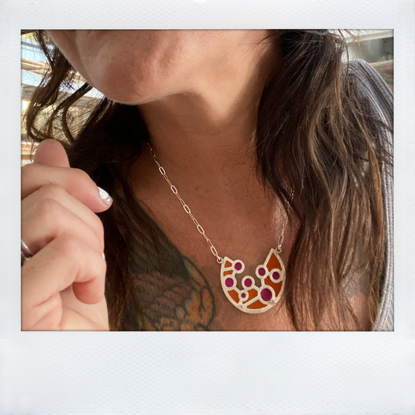 Atoms Two Tone Necklace