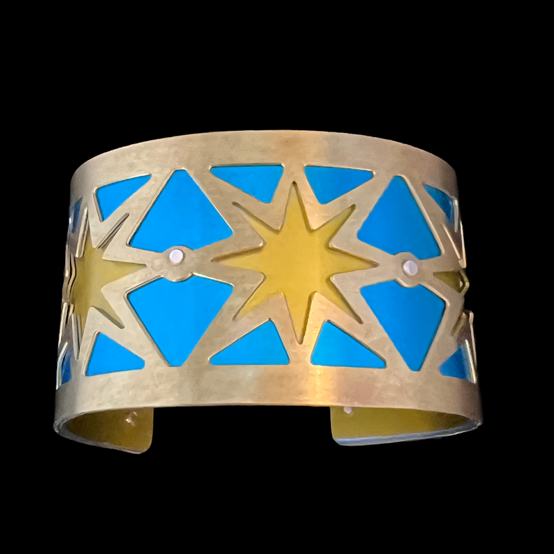 SUPERSTAR CUFF TWO-TONE MEDIUM BRASS