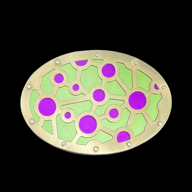 ATOMS TWO TONE BELT BUCKLE
