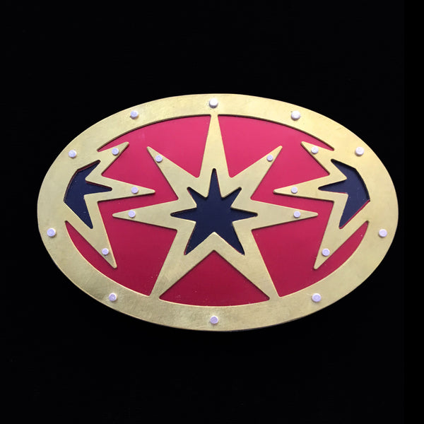 Superstar Two Tone Belt Buckle - Brass