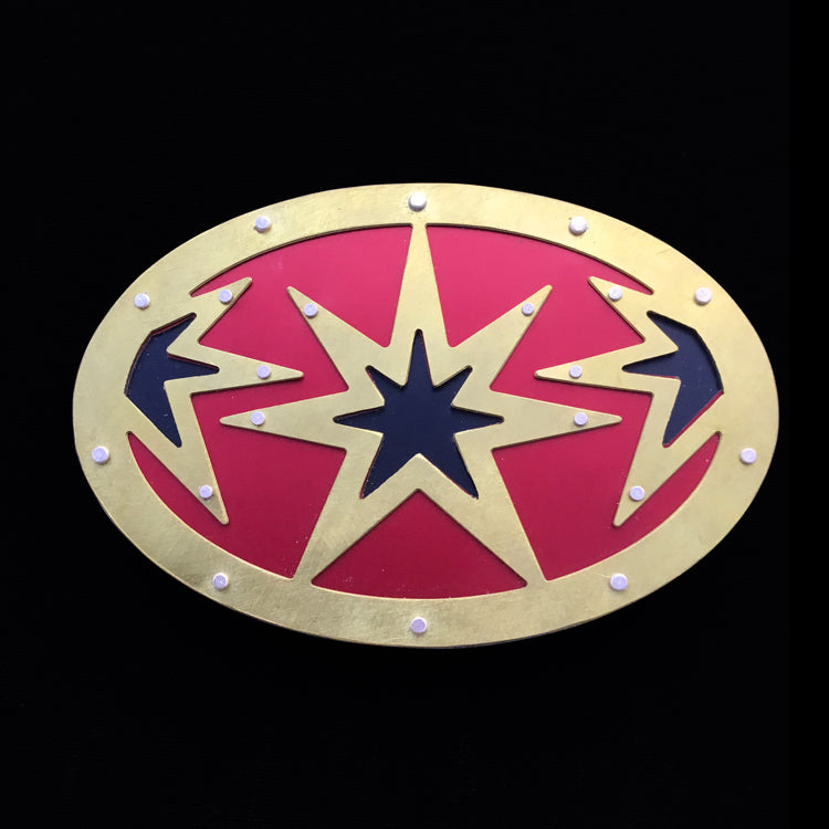 SUPERSTAR TWO TONE BELT BUCKLE - BRASS