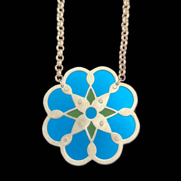 Chicory Two Tone Corsage Necklace