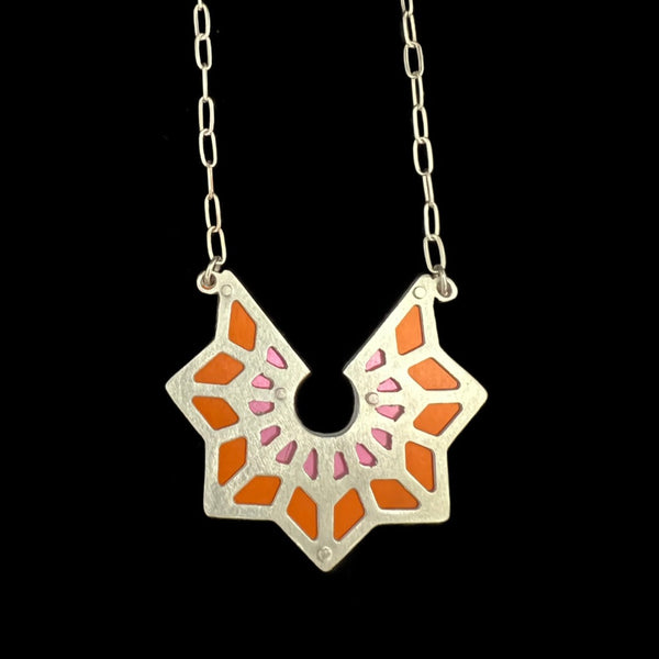 Necklace Spiked Spear Two Tone