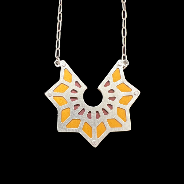 Necklace Spiked Spear Two Tone