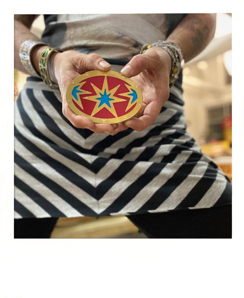 Superstar Two Tone Belt Buckle - BRASS